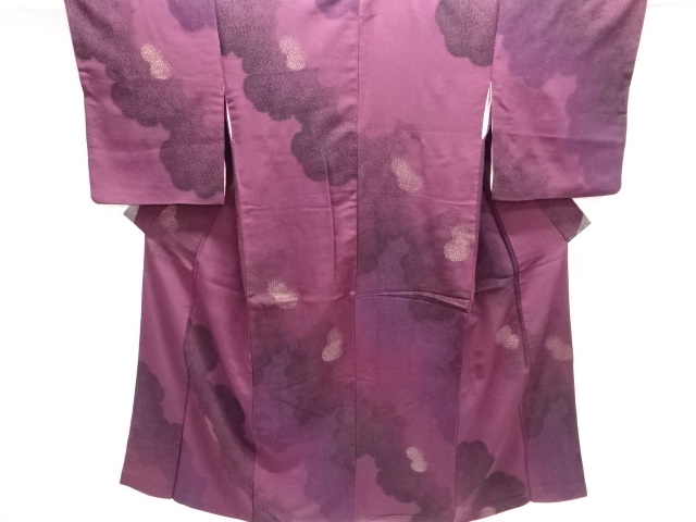 JAPANESE KIMONO / ANTIQUE TAISHO-ROMAN KIMONO / WOVEN CHRYSANTHEMUM PA